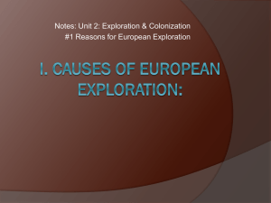 1 reasons for european exploration