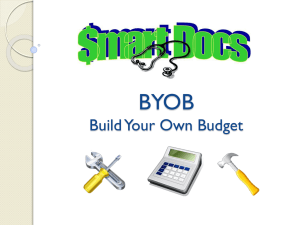 BYOB Build Your Own Budget - University of Missouri