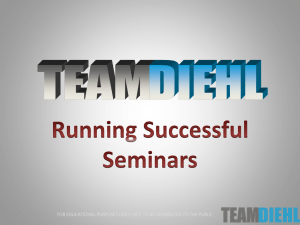 running successful seminars