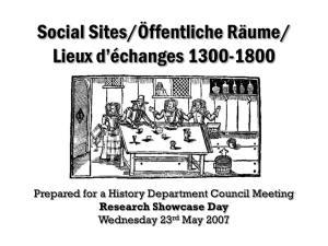 Social Sites/Öffentliche Räume/ Lieux d