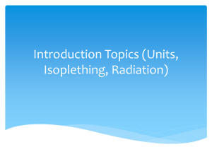 Introduction Topics (Units, Mapping, Radiation)