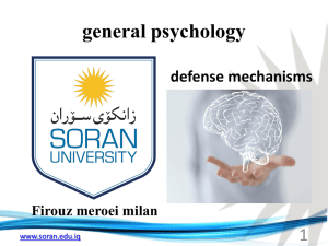 general psychology Firouz meroei milan defense mechanisms