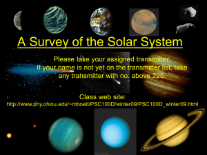 a Survey of the Solar System
