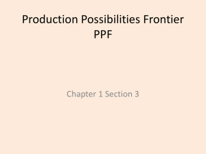 Production Possibilities Frontier PPF
