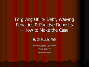 Arguments for Forgiving Utility Debt, Waiving Penalties & Punitive