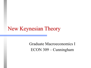 New Keynesian Theory I