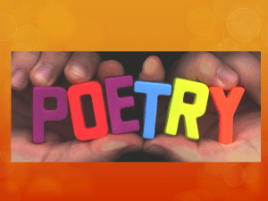 Poetry Terminology & Notes