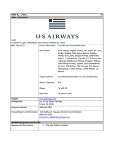 Corporate Worksheet- US Airways