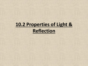 10.2 Properties of Light & Reflection