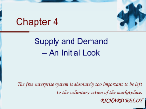 Chapter 4 - Supply and demand