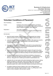 Code of Practice for Volunteers in the ACT