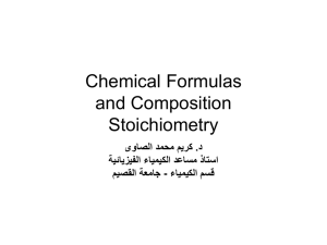 2.1-Chemical Formulas and composition stoichiometry