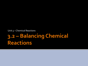 Chem 20 - 3.2 - Balancing Chemical Reactions