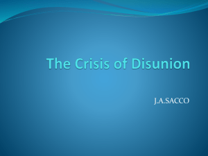 The Crisis of Disunion