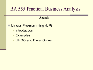 BA 275, Fall 1998 Quantitative Business Methods