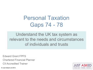 Personal Taxation Gaps 74 - 78