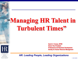 Managing HR in turbulent times