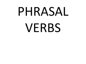 phrasal verbs - UAP 9 English