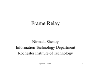 Frame Relay - Department of Information Technology
