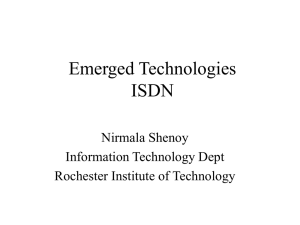Emerged Technologies ISDN - Department of Information Technology