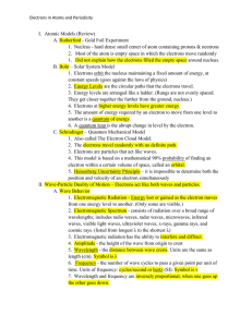 Notes on Electrons and Periodic Trends