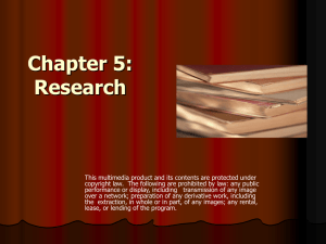 Chapter 5: Research