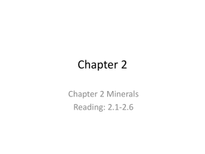 Lesson Minerals Ch 2..
