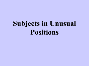 Subjects in Unusual Positions
