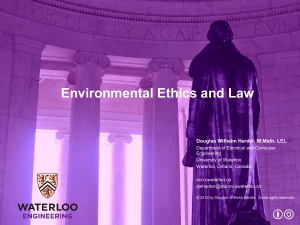 Environmental Ethics and Law - Electrical and Computer Engineering