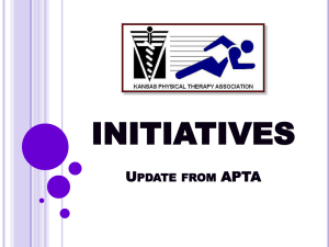 PAYMENT INITIATIVES Update from APTA