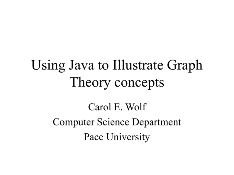Using Java to Illustrate Graph Theory concepts