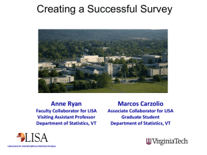 Survey - LISA (Laboratory for Interdisciplinary Statistical Analysis)