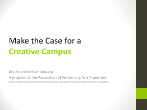 the presentation - Animating the Creative Campus