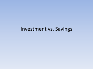 Investment vs. Savings