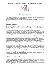 Our Philosophy & Aims 2012