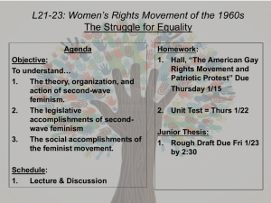 Lesson 21 22 23 - Women's Rights Movement
