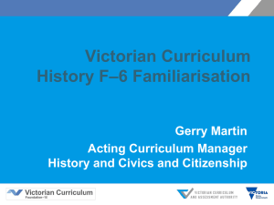 Victorian Curriculum F*10 History Primary School Presentation