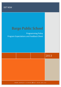 Programming Policy - Bargo Public School
