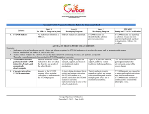 Elementary School STEAM Certification Rubric