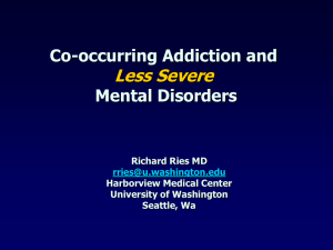 Co-occurring addiction and mental disorders