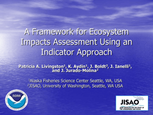 Ecosystem Impacts Assessment Framework - PICES