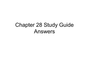 Chapter 28 Study Guide Answers