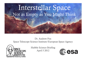 Interstellar Space Not as Empty as you Might Think