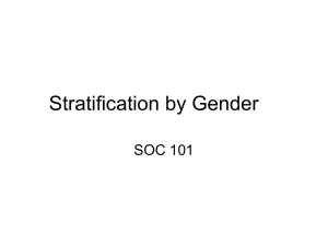 Stratification by Gender