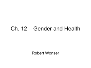 Ch. 12 – Gender and Health