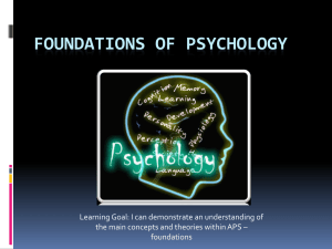 Foundations of psychology