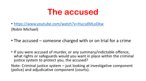 The accused lessons