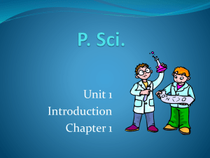 Unit 1 Science Skills PPT