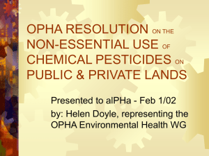 Pesticides & Local Regulation - Association of Local Public Health