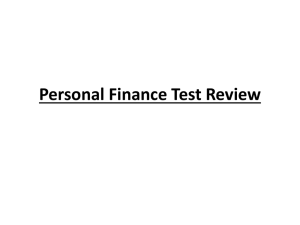 Personal Finance Test Review